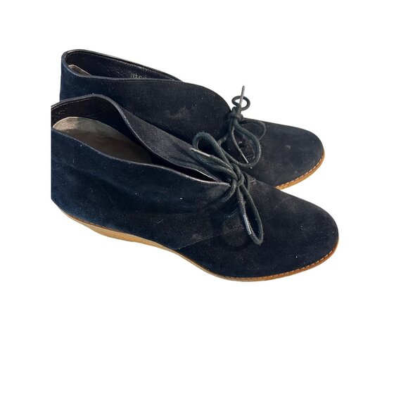 Cole Haan Halley Black Suede Wedge Ankle Booties Womens Size 9.5 B - Picture 2 of 5